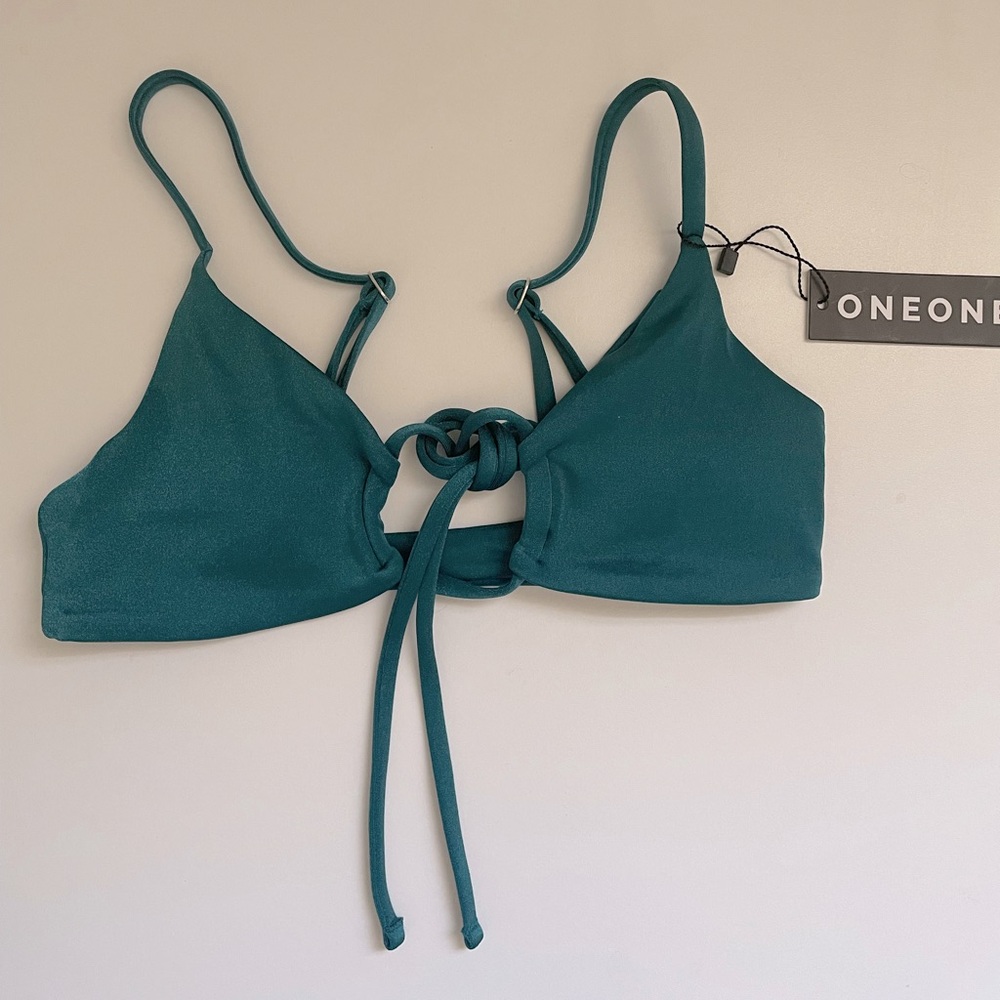 One One Swim Emerald Bikini Top